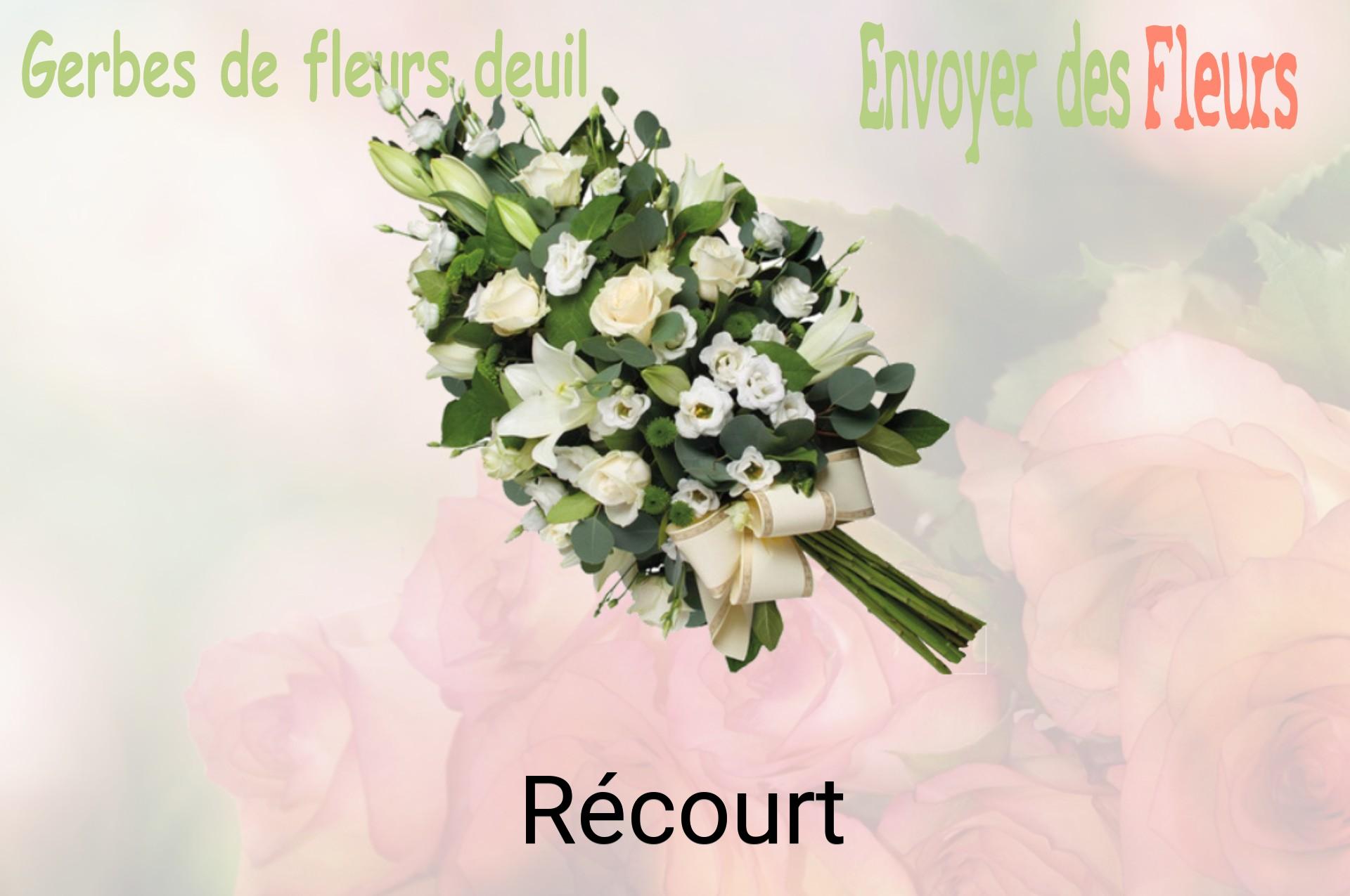 Gerbe de fleurs de deuil livrée à Récourt